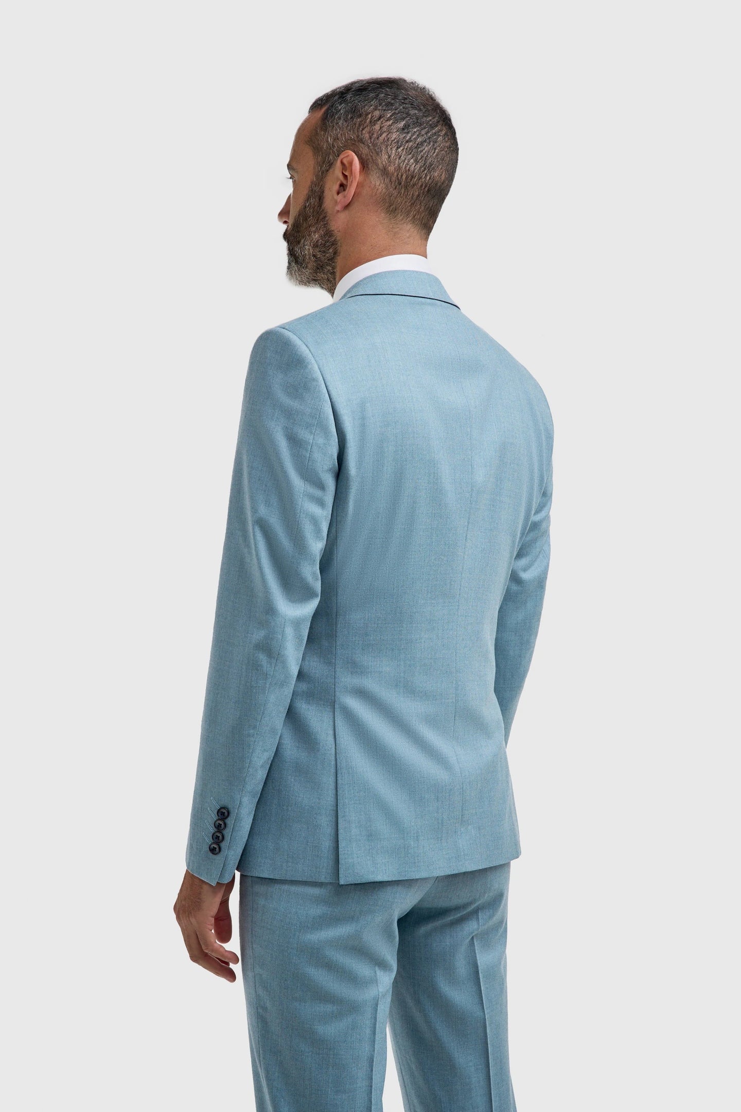 James - Men's Light Blue Textured Blazer