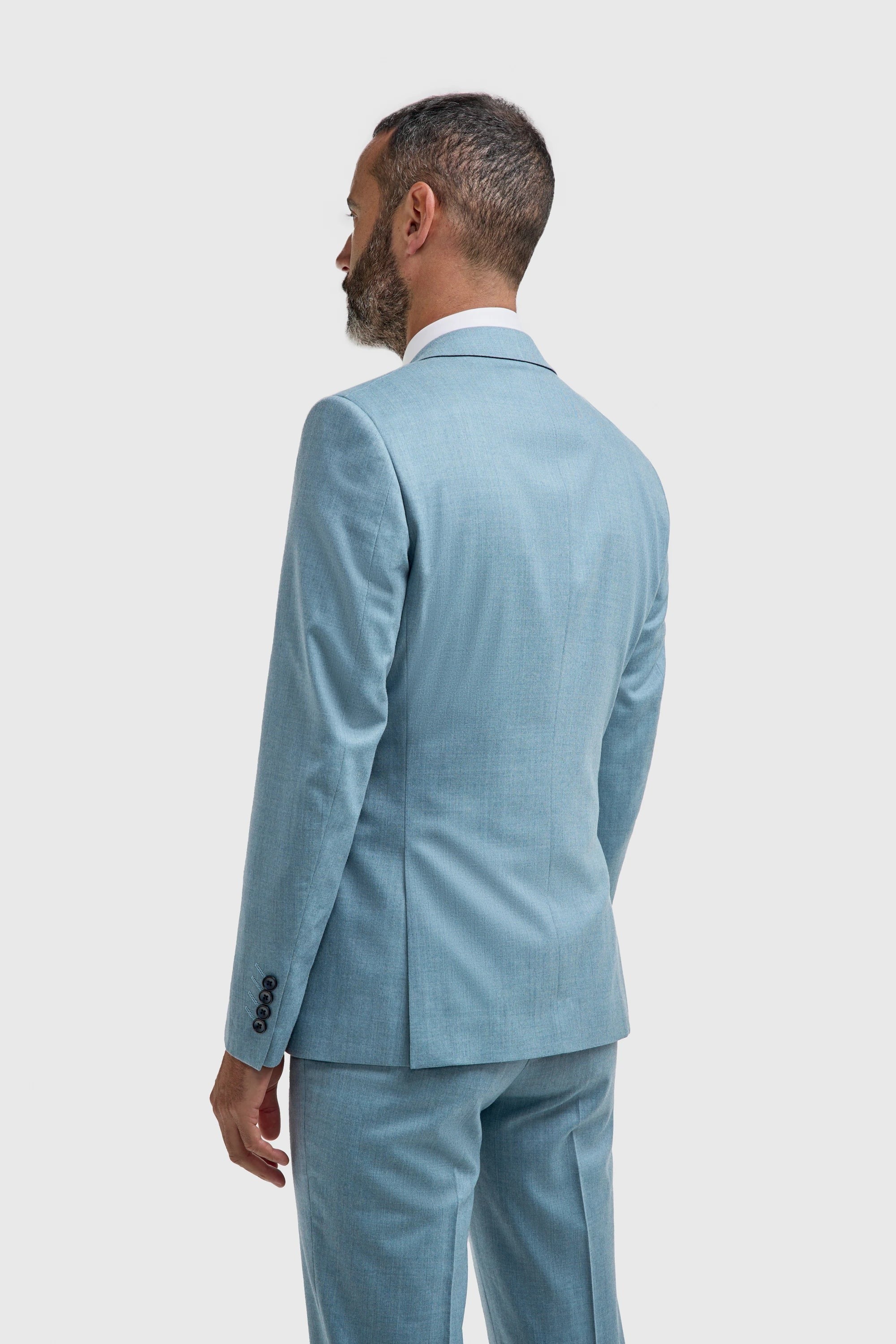 James - Men's Light Blue Textured Blazer