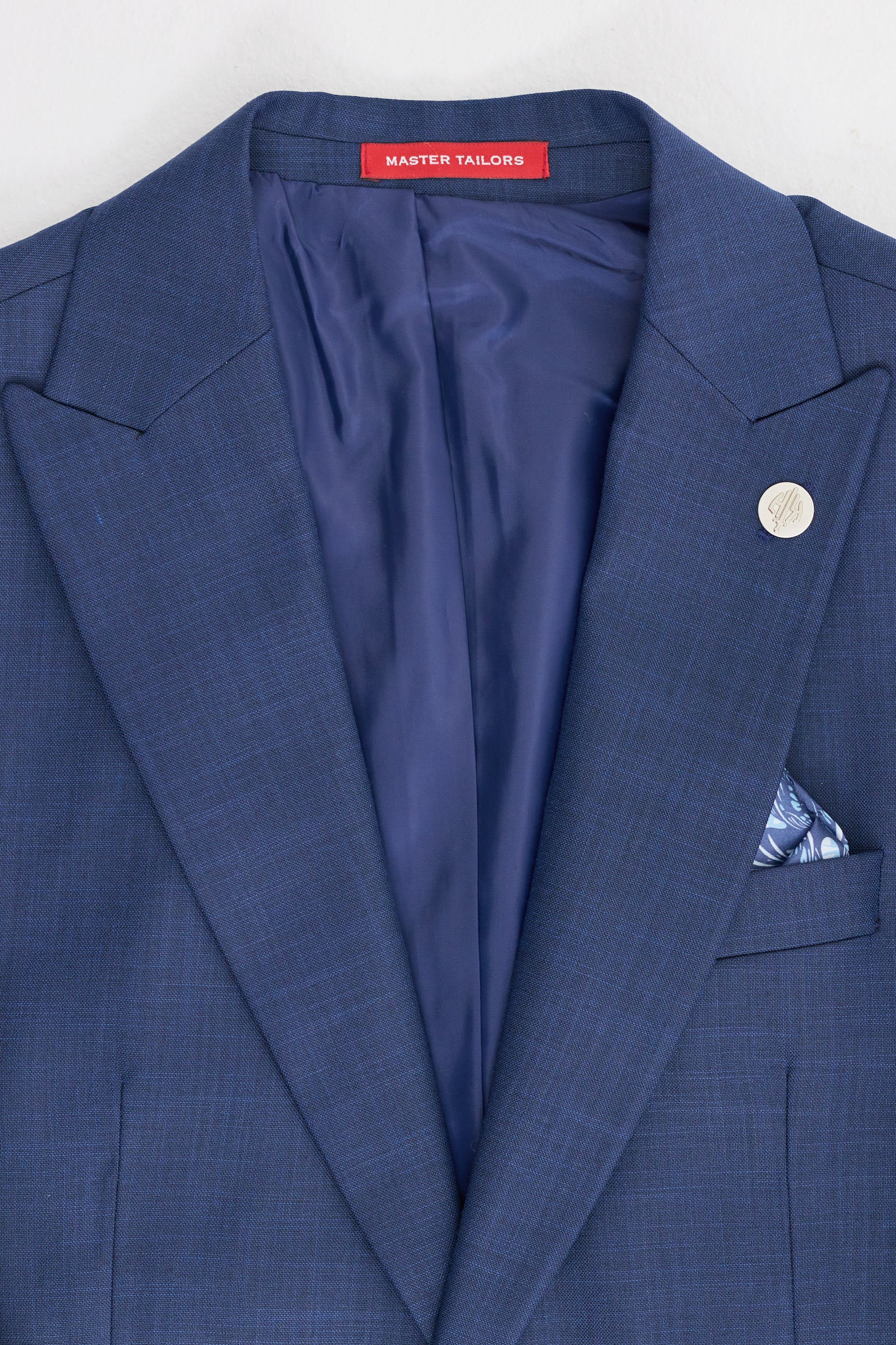 James Men's 3-Piece Navy Blue Tailored Fit Suit