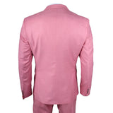 James Men's 3-Piece Pink Tailored Fit Suit