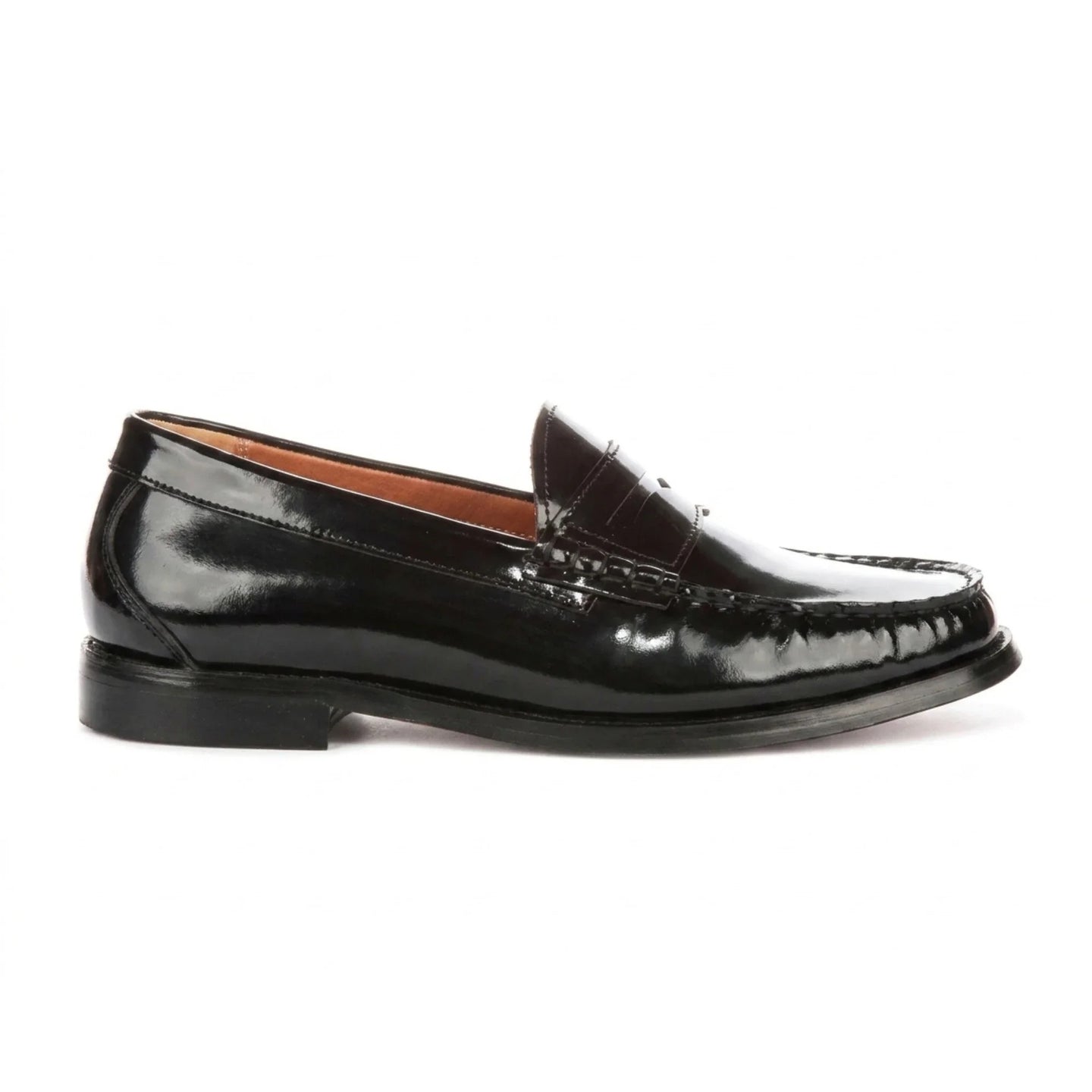 Joseph - Men's Black Penny High-Shine Polished Loafers