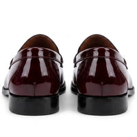 Joseph - Men's Burgundy Patent Leather Penny Loafers