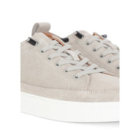 Josh - Men's Grey Suede Leather Trainers
