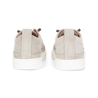 Josh - Men's Grey Suede Leather Trainers