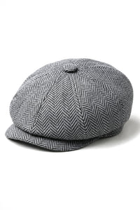 Kids Shelby Newsboy Newsboy Tweed Herringbone 8 Panel Hat