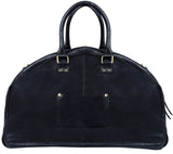 Mens Hand Made Real Leather Travel Bag - Black