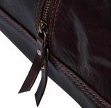 Mens Hand Made Real Leather Travel Bag - Brown