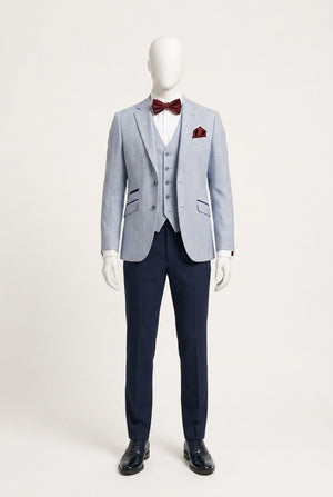 Semi Formal Light Blue Contrast Groom