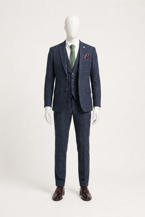 Rustic Navy Check Rustic Groom