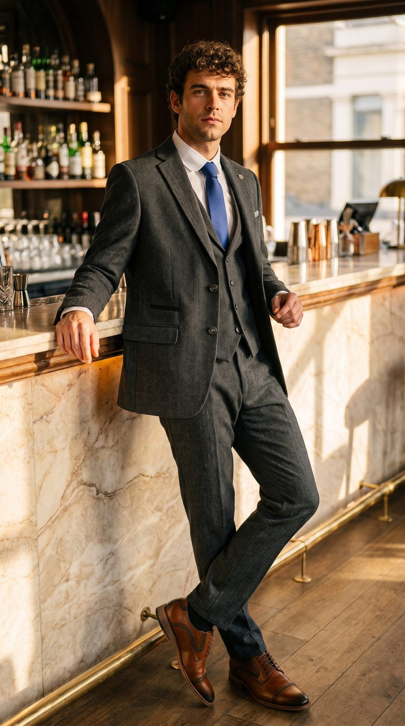 Rustic — Grey Tweed-Style Groom — photo 4