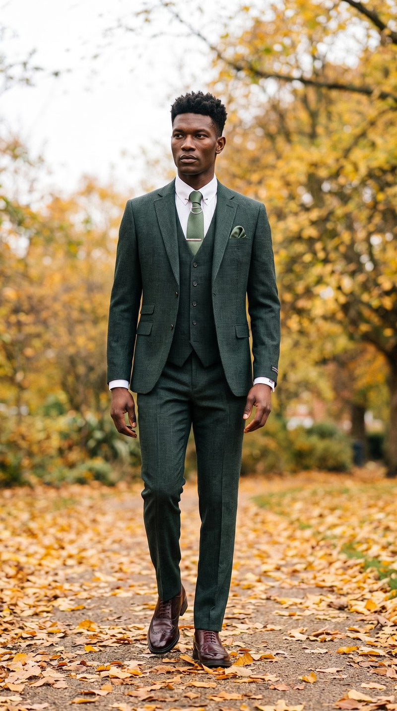 Semi Formal — Green Check Semi-Formal Groom — photo 5