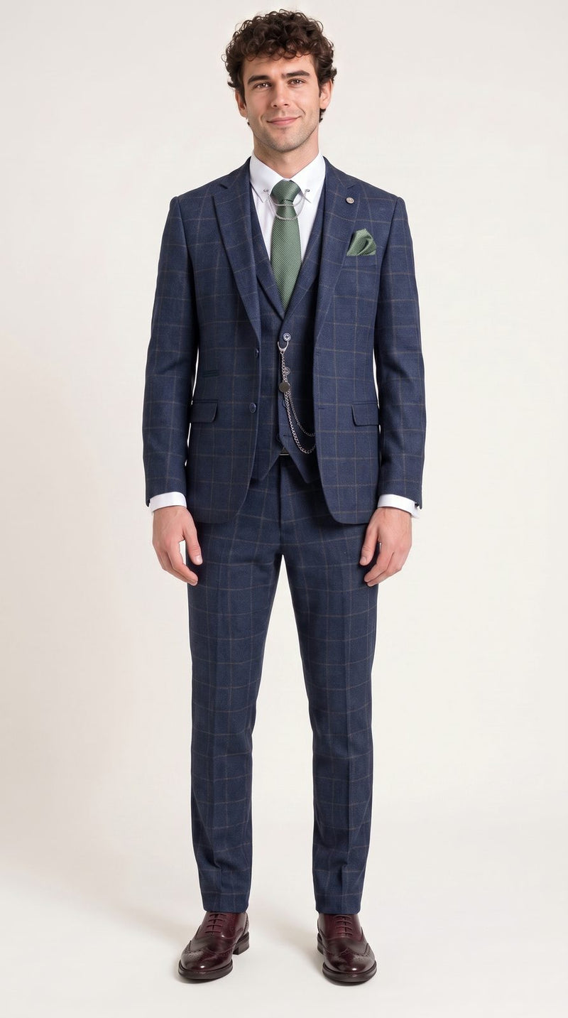 Rustic — Navy Check Rustic Groom — photo 2