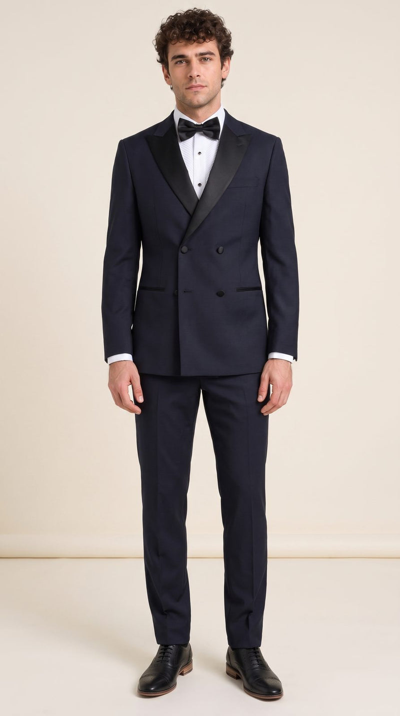 Black Tie — Midnight Navy Double-Breasted Groom — photo 2