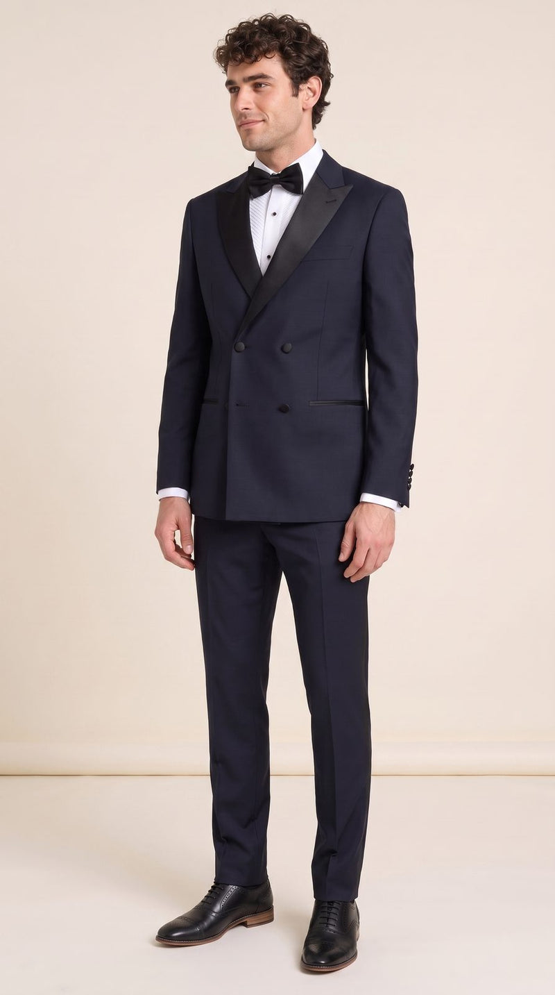 Black Tie — Midnight Navy Double-Breasted Groom — photo 3