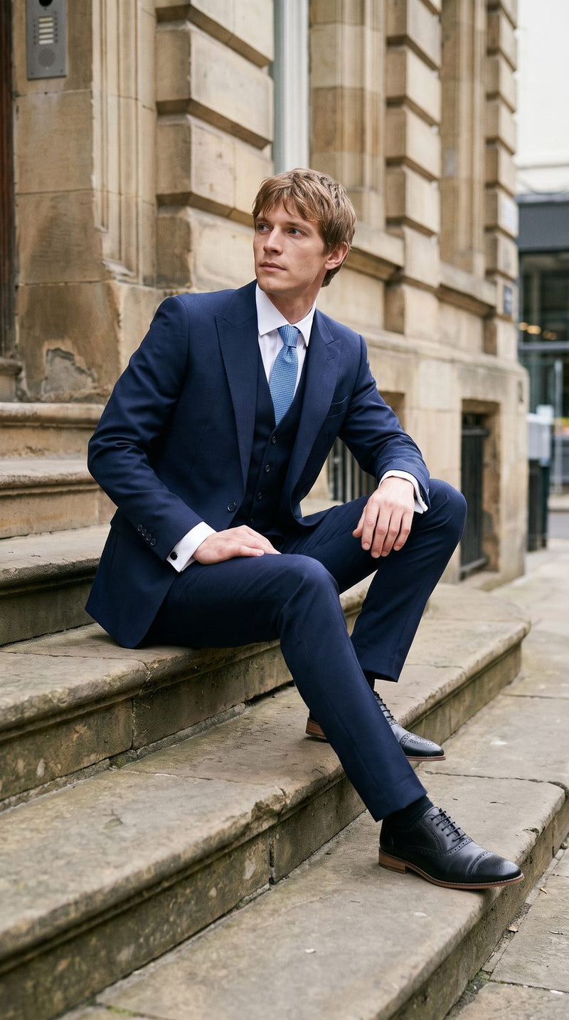 Formal — Navy & Light Blue Formal Groom — photo 5