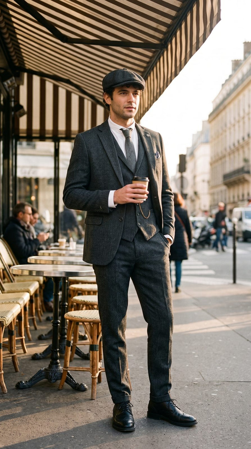 Peaky Blinders — Grey Tweed Peaky Groom — photo 3
