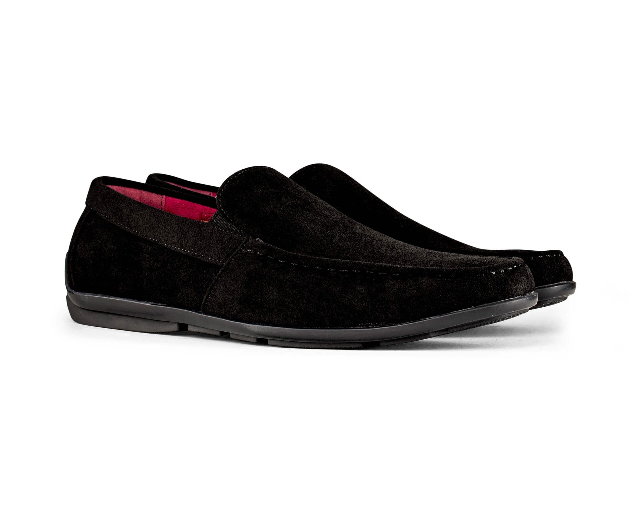 Mens Suede Square Toe Slip On Shoes
