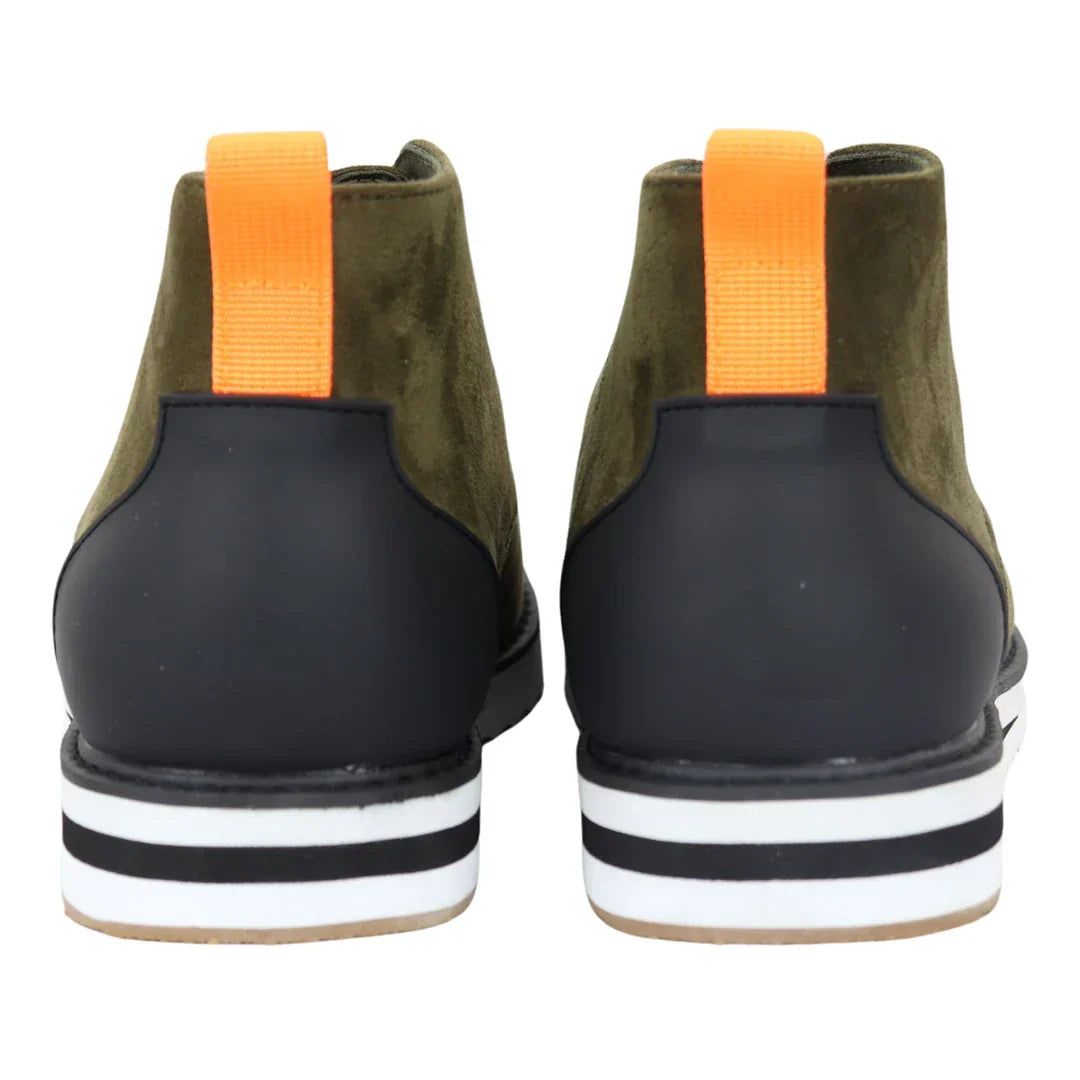 Men's Lace Up Suede Desert Green Boots