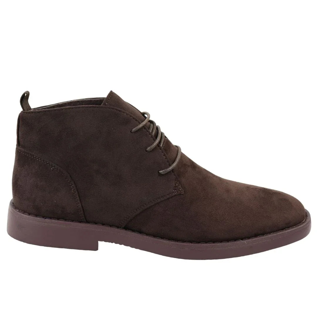 Mens's Chukka Desert Lace Up Brown Ankle Boots