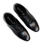 Men's Lace Up Black Derby Oxford Shoes