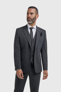 Malibu - Men's Charcoal Textured Blazer