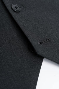 Malibu - Men's Charcoal Textured Grey 3 Piece Suit