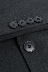 Malibu - Men's Charcoal Textured Grey 3 Piece Suit