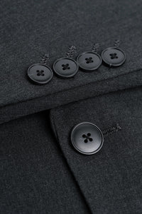 Malibu - Men's Charcoal Textured Grey 3 Piece Suit
