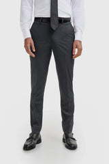 Malibu - Men's Charcoal Textured Grey 3 Piece Suit
