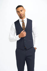 Malibu - Men's Navy 3 Piece Tailored Fit Suit