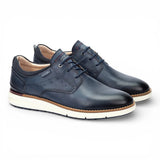 Manacor - Men's Blue Leather Lace-Up Sneakers