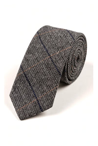 Marc Darcy Mens Tweed Herringbone Textured Marc Darcy Ties Classic Vintage Retro DX7