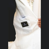 Mario - Men's 2 Piece Summer Suit Cream Office Wedding Classic Italian