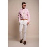 Mario - Men's Smart Summer Cream Trousers