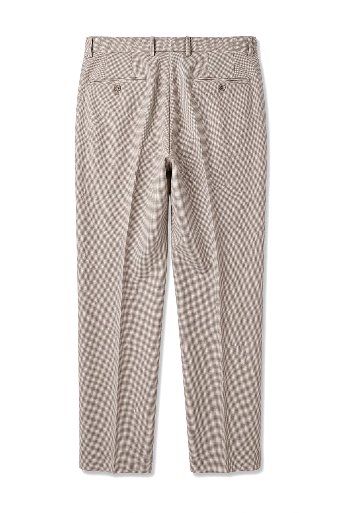 Mayfair - Men's Beige Birdseye Formal Trousers