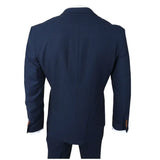 Mayfair - Men's 3 Piece Navy Suit With Cream Waistcoat