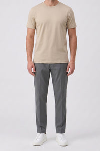 Men’s Beige Classic Cotton Blend TShirt
