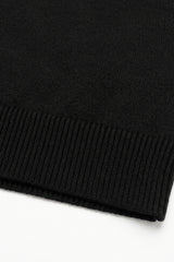 Men’s Black Knitted Crew Neck Sweater Acrylic Pullover Jumper