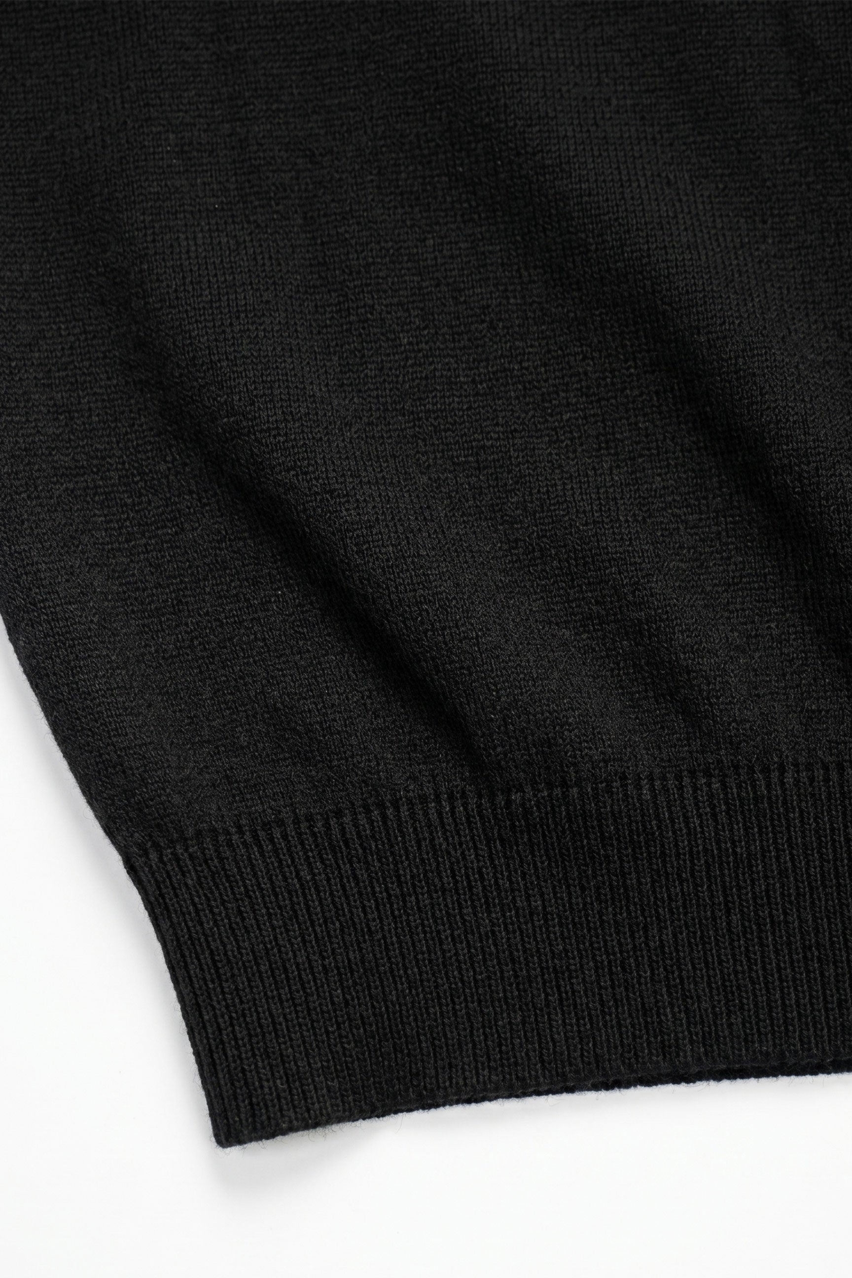 Men’s Black Knitted T Shirt Regular Fit Crew Neck Short Sleeve Top