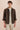 Men’s Brown Zip Linen Jacket & Beige Trousers Set Smart Casual Summer Outfit