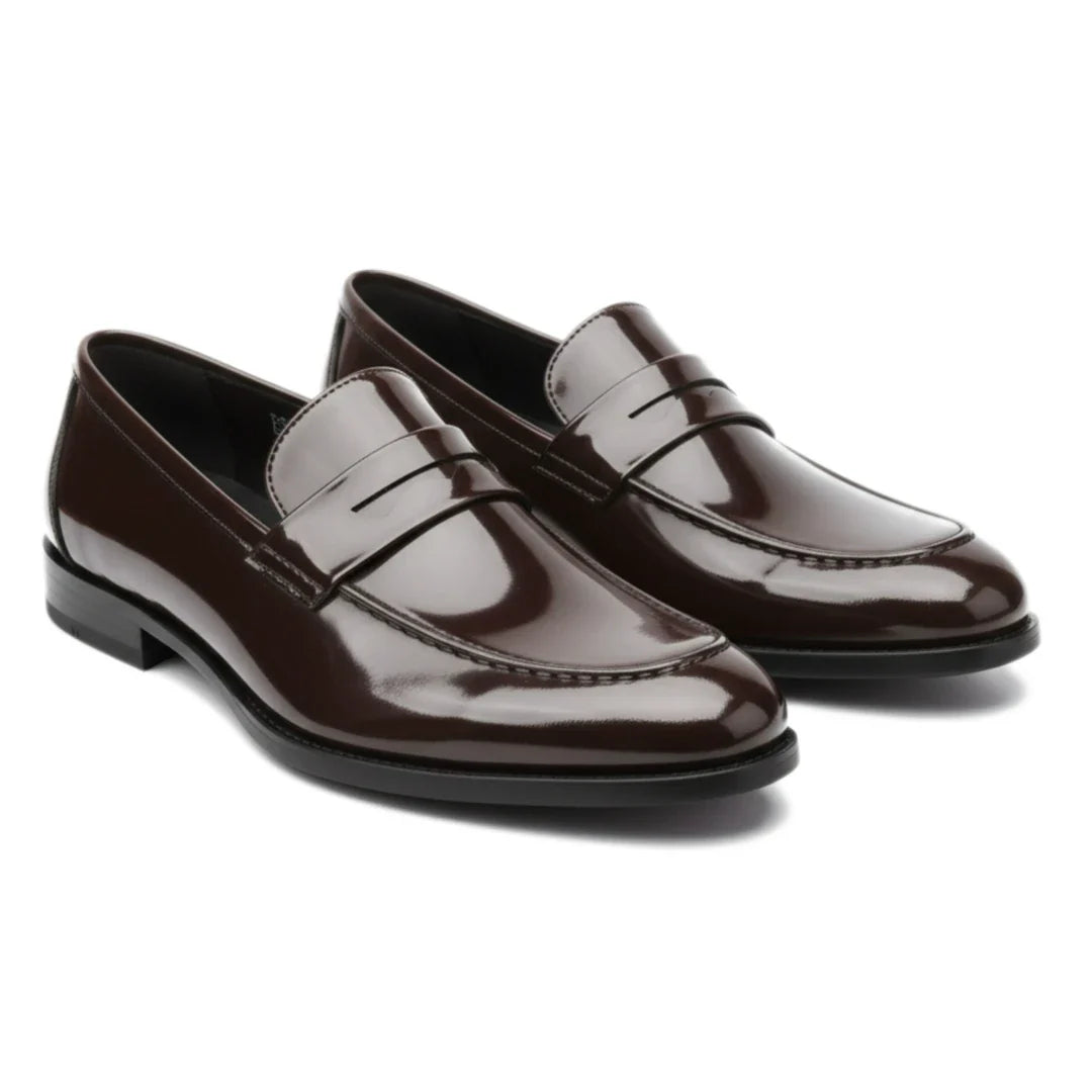 Men’s Faux Leather Slip On Penny Loafers