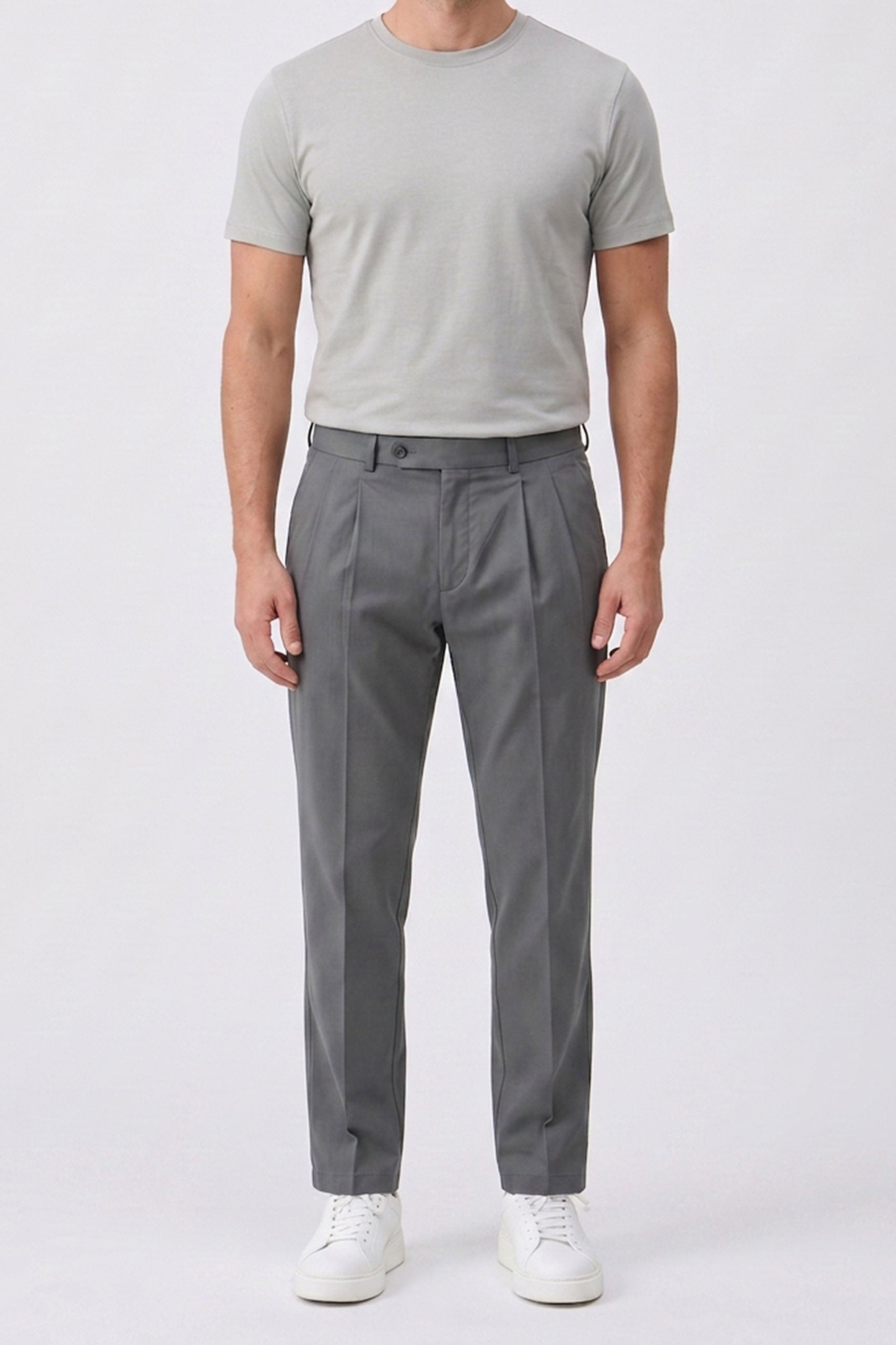 Men’s Grey Classic Cotton Blend TShirt