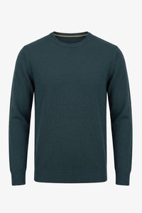 Men’s Navy Knitted Jumper Crew Neck Regular Fit Pullover