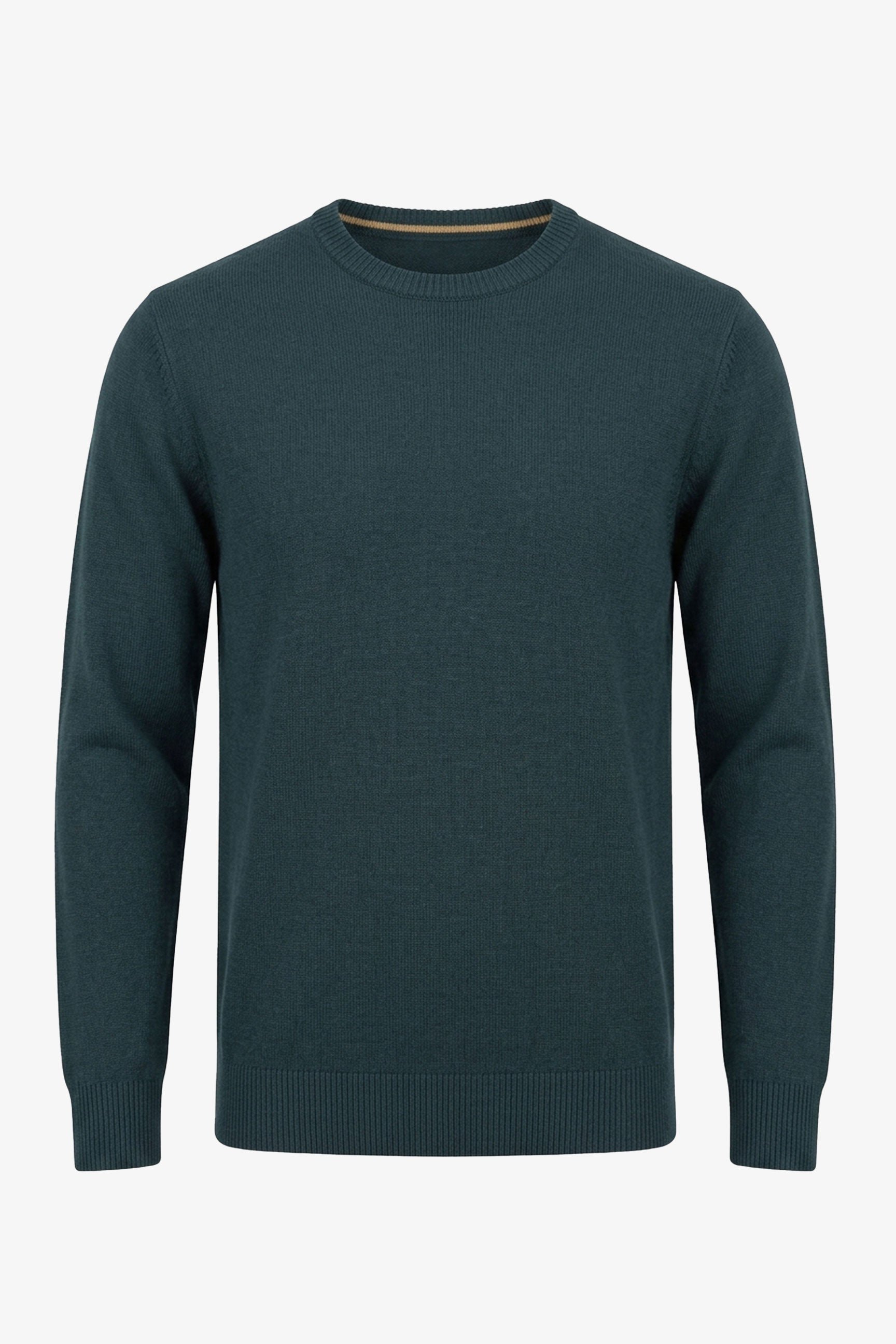 Men’s Navy Knitted Jumper Crew Neck Regular Fit Pullover