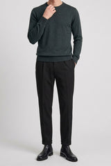 Men’s Navy Knitted Jumper Crew Neck Regular Fit Pullover
