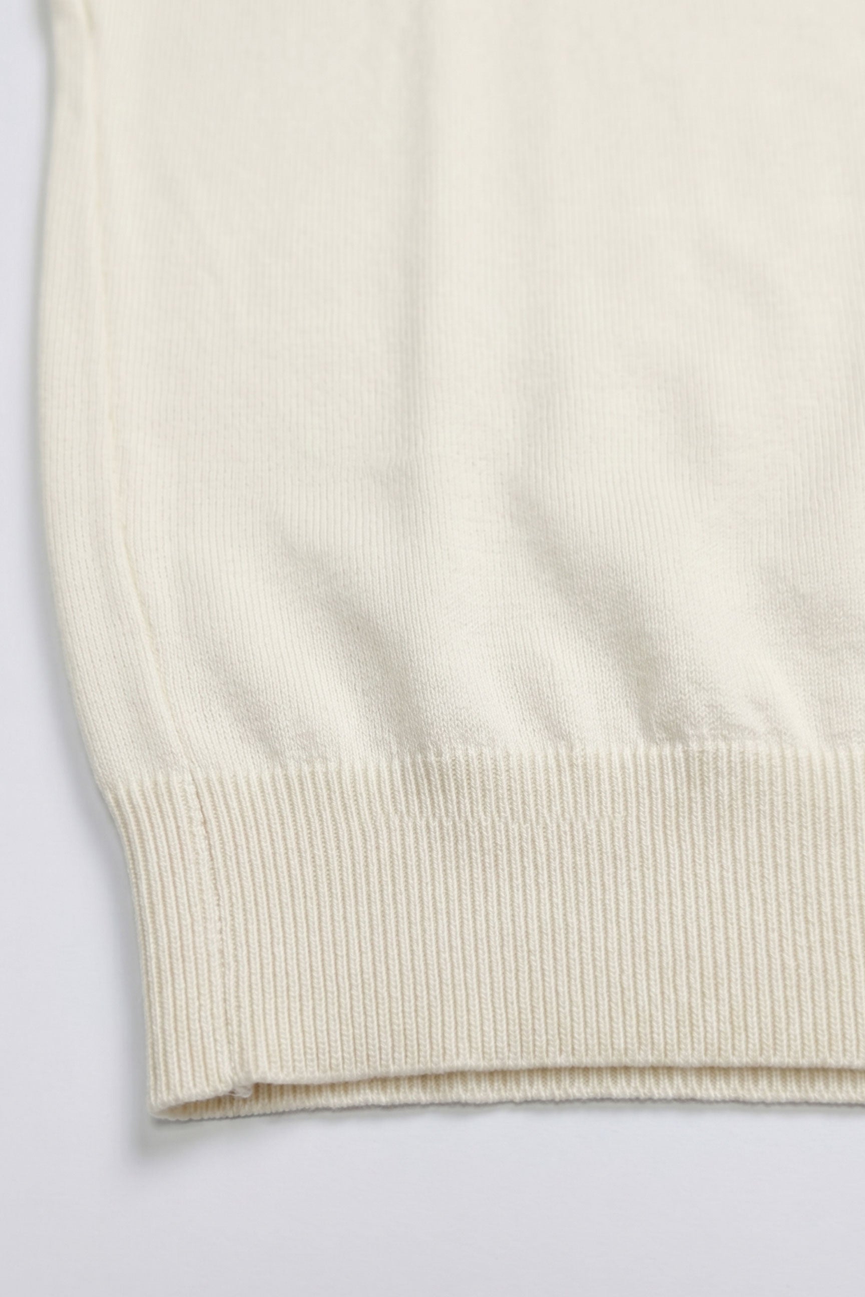 Men’s Off White Cream Knitted T Shirt Regular Fit Crew Neck Short Sleeve Top