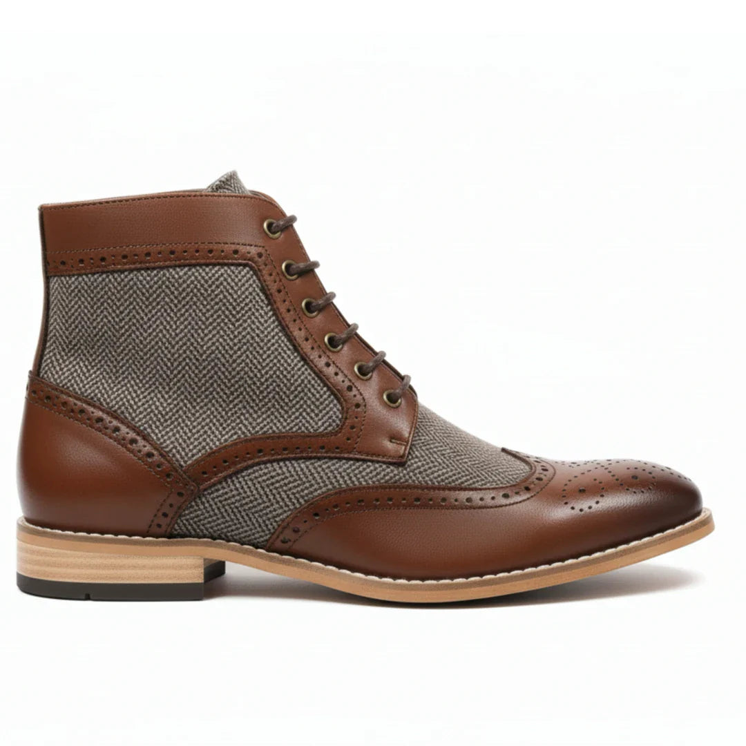 Men’s Wingtip Brogue Ankle Boots