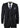 Mens  Black 3 Piece Pinstripe Suit