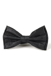 Men's Black Bow Tie Pocket Square Cuff Links Gift Set