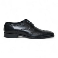 Men's Black Leather Classic Formal Lace-Up Brogue Shoes